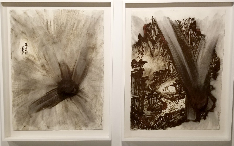 Kim Jong-Ku's piece made with iron dust, PV glue and canvas, and the subtlety in the strokes, layers and textures was extraordinary.